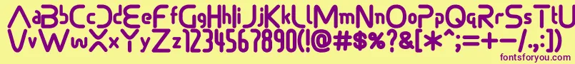 Sonicdemonfont Font – Purple Fonts on Yellow Background