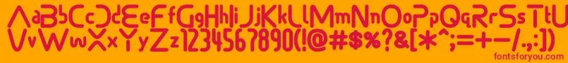 Sonicdemonfont Font – Red Fonts on Orange Background