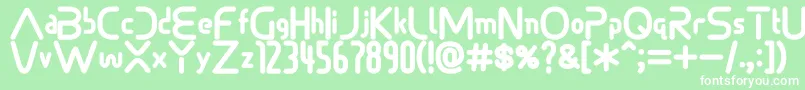 Sonicdemonfont Font – White Fonts on Green Background