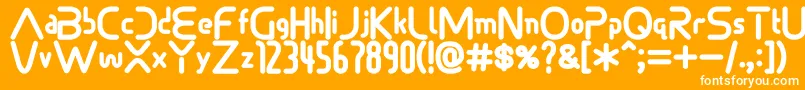 Sonicdemonfont Font – White Fonts on Orange Background