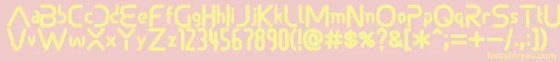 Sonicdemonfont Font – Yellow Fonts on Pink Background