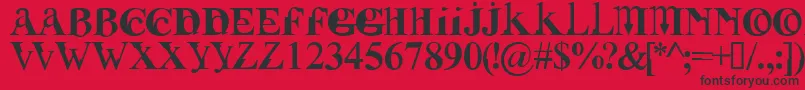 FUSIRG   Font – Black Fonts on Red Background