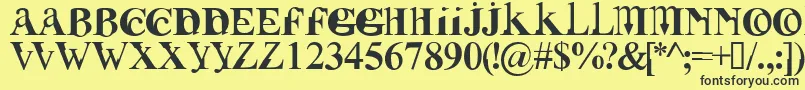 FUSIRG   Font – Black Fonts on Yellow Background