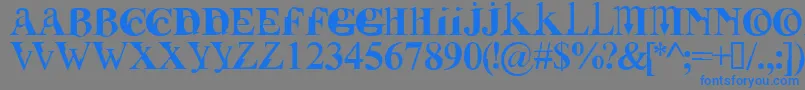 Weitere Informationen zur FUSIRG -Schriftart FUSIRG -Schriftart – Blaue Schriften auf grauem Hintergrund