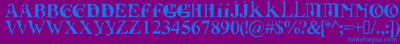 FUSIRG   Font – Blue Fonts on Purple Background