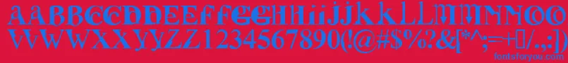 FUSIRG   Font – Blue Fonts on Red Background