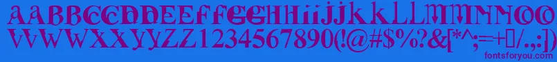 FUSIRG   Font – Purple Fonts on Blue Background