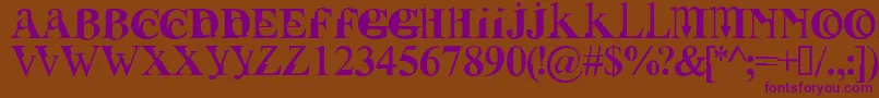 FUSIRG   Font – Purple Fonts on Brown Background