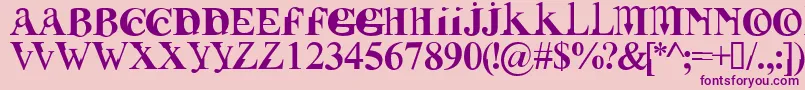 FUSIRG  -Schriftart – Violette Schriften auf rosa Hintergrund