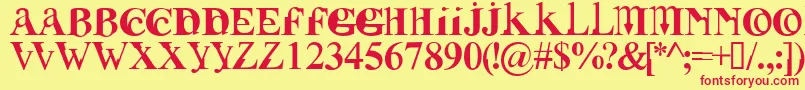 FUSIRG   Font – Red Fonts on Yellow Background