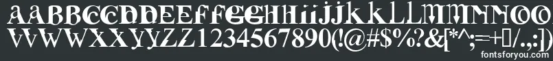 フォントFUSIRG   – 黒い背景に白い文字