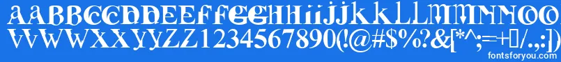 FUSIRG   Font – White Fonts on Blue Background