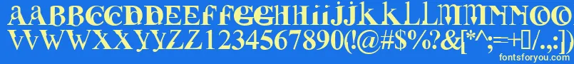 FUSIRG   Font – Yellow Fonts on Blue Background