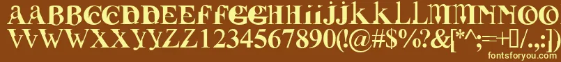 FUSIRG   Font – Yellow Fonts on Brown Background