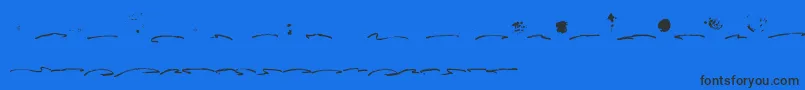 Czcionka Fusterd Bonus – czarne czcionki na niebieskim tle