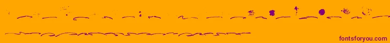 Fusterd Bonus-Schriftart – Violette Schriften auf orangefarbenem Hintergrund