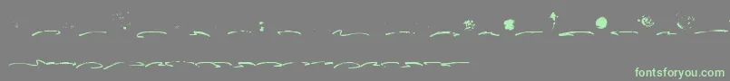 Fusterd Bonus Font – Green Fonts on Gray Background