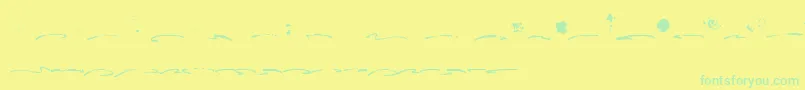 Fusterd Bonus Font – Green Fonts on Yellow Background