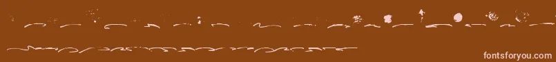 Fusterd Bonus Font – Pink Fonts on Brown Background