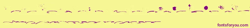 Fusterd Bonus Font – Purple Fonts on Yellow Background