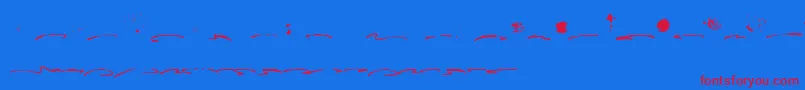 フォントFusterd Bonus – 赤い文字の青い背景