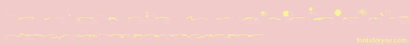 Fusterd Bonus Font – Yellow Fonts on Pink Background