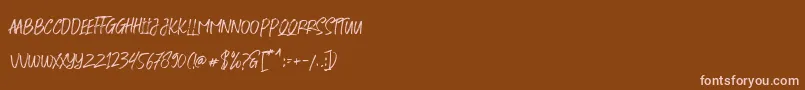 Czcionka Fusterd Brush Two – różowe czcionki na brązowym tle