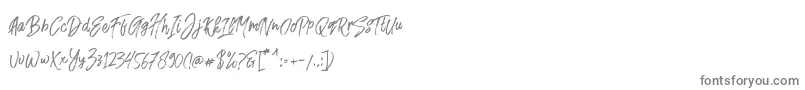 Fusterd Brush-Schriftart – Graue Schriften auf weißem Hintergrund