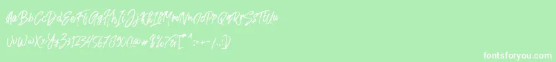 Fusterd Brush Font – White Fonts on Green Background