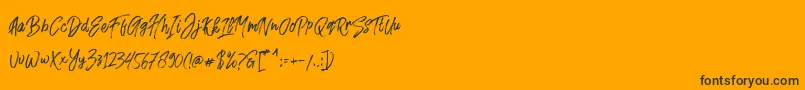 Fusterd Brush Font – Black Fonts on Orange Background