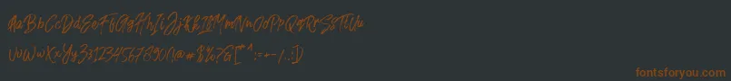 Fusterd Brush Font – Brown Fonts on Black Background