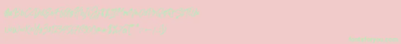 Fusterd Brush Font – Green Fonts on Pink Background