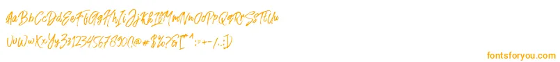 Fusterd Brush Font – Orange Fonts on White Background
