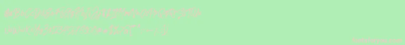 Fusterd Brush Font – Pink Fonts on Green Background