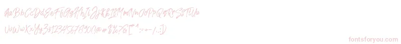 Fusterd Brush Font – Pink Fonts on White Background