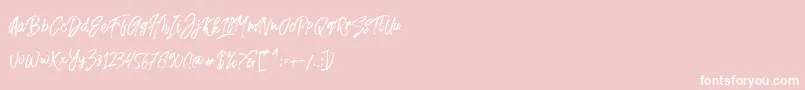 Fusterd Brush Font – White Fonts on Pink Background