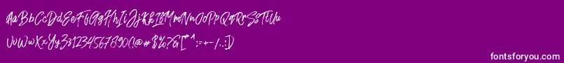 Fusterd Brush Font – White Fonts on Purple Background