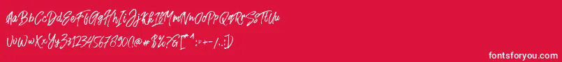 Fusterd Brush Font – White Fonts on Red Background