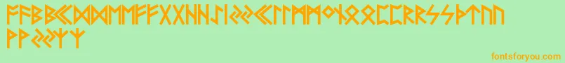 FUTHA    Font – Orange Fonts on Green Background