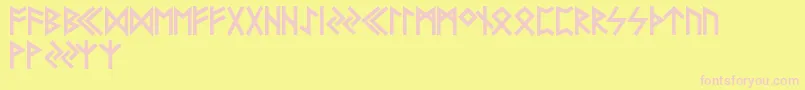 FUTHA    Font – Pink Fonts on Yellow Background