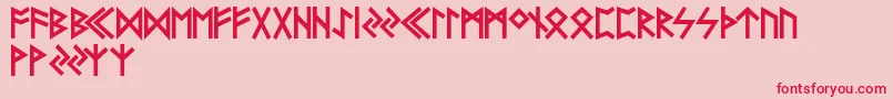 FUTHA    Font – Red Fonts on Pink Background