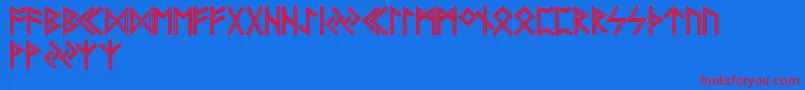 FUTHAI   Font – Red Fonts on Blue Background