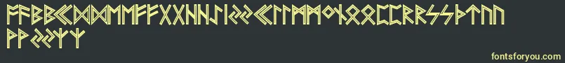 FUTHAI   Font – Yellow Fonts on Black Background