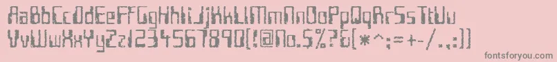 フォントFUTUI    – ピンクの背景に灰色の文字