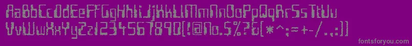 フォントFUTUI    – 紫の背景に灰色の文字