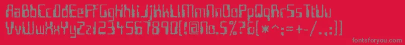 フォントFUTUI    – 赤い背景に灰色の文字