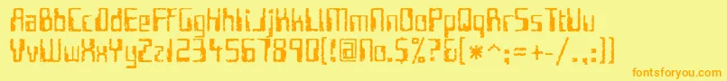 FUTUI    Font – Orange Fonts on Yellow Background