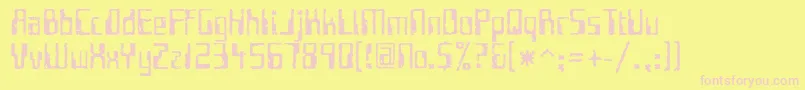 FUTUI    Font – Pink Fonts on Yellow Background