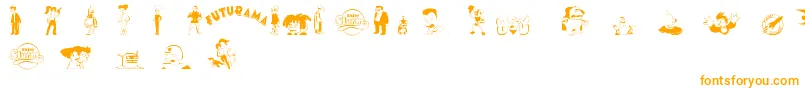 fuente futurama characters – Fuentes Naranjas Sobre Fondo Blanco