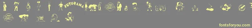 fuente futurama characters – Fuentes Amarillas Sobre Fondo Gris